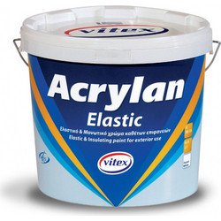 Vitex Acrylan Elastic Ακρυλικό Ελαστομερές Χρώμα Εξωτερικού Χώρου Βάση TR 3lt
