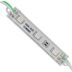 20 Τεμάχια x LED Module 3 SMD 5050 0.8W 12V 50lm IP65 Αδιάβροχο Πράσινο GloboStar 65003