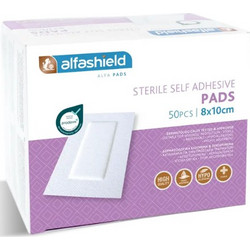Alfashield Self Adhesive Pads Αποστειρωμένα Αυτοκόλλητα Επιθέματα 8x10cm 50τμχ