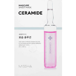 Missha Mascure Ceramide Θρέψης Sheet Μάσκα Προσώπου για Ενυδάτωση με Υαλουρονικό 28ml