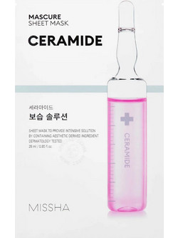 Missha Mascure Ceramide Θρέψης Sheet Μάσκα Προσώπου για Ενυδάτωση με Υαλουρονικό 28ml
