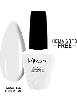 Mixcoco Clear Rubber Base Ημιμόνιμο Βερνίκι Νυχιών 15ml
