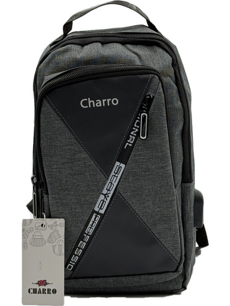 Charro Cross Body Ανδρική Τσάντα Χιαστί Γκρι
