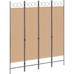 4-Πίνακας Διαχωριστικός Μπεζ 160 x 180 cm Ύφασμα 42039190