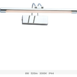 ΕΠΙΤΟΙΧΟ Φ/Σ LED 8W 3000K 520LM ΧΡΩΜΙΟ ΑΝΟΞ.ΑΤΣΑΛΙ IP44 40X12X19CM ARIA