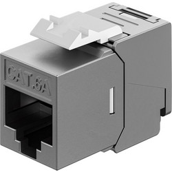 GOOBAY Keystone module RJ45 77942, CAT 6A STP, slim & short, toolfree, ασημί