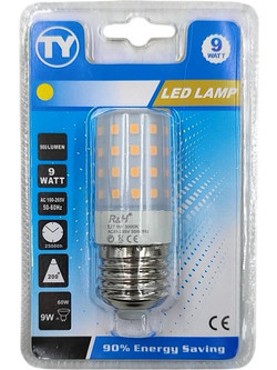 LED ΛΑΜΠΑ 9W ΚΙΤΡΙΝΟ ΦΩΣ 3000K RH-06042