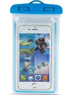 Αδιάβροχη Θήκη Universal έως 6,5" XL Waterproof GreenGo Διαφανές - Μπλε