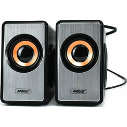 Andowl Q-YX16 Ηχεία Υπολογιστή 2.0 3W Black