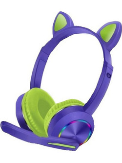 AKZ-020 Gaming Headset On Ear Purple
