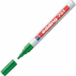 Edding 751 Ανεξίτηλος Μαρκαδόρος Green 330/4 2mm 4-751004