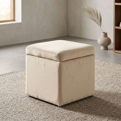 Σκαμπό Aποθήκευσης 39x39x39cm ΕΝΤΟS by SATO Beige 28853B