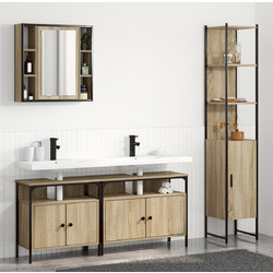 vidaXL Σετ Επίπλων Μπάνιου 4 τεμ. Δρύς Sonoma 33x33x185,5 εκ
