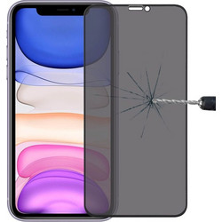 Privacy Tempered Glass για iPhone 11/XR- Φιμέ Μαύρο ΟΕΜ
