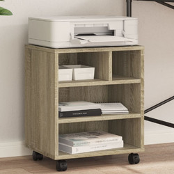 vidaXL Βάση Εκτυπωτή με Ρόδες Sonoma Δρυς 41 x 32 x 48 εκ
