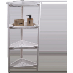 Sidirela ΡΑΦΙΕΡΑ 4 ΟΡΟΦΗ "BIANCO" ΓΩΝΙΑ 32Χ32Χ100 CM Ε-2972
