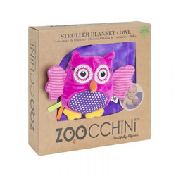 Zoocchini Owl Κουβέρτα Αγκαλιάς Fleece με Λούτρινο 68.5x100 Μωβ