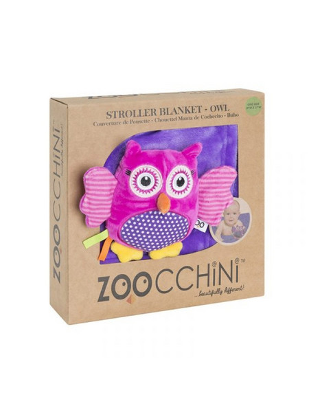 Zoocchini Owl Κουβέρτα Αγκαλιάς Fleece με Λούτρινο 68.5x100 Μωβ