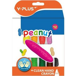 Y-PLUS ΚΗΡΟΜΠΟΓΙΕΣ PEANUT CRAYONS CLEAN HANDS 12TEM. 150118