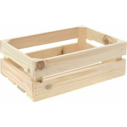 Wooden crate made of natural wood, small size 18x16x10cm