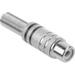 RCA Jack Θηλυκό Μεταλλικό Μαύρο