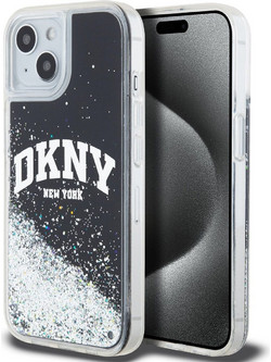 DKNY Liquid Glitter Big Logo Θήκη Cover Black (iPhone 14 / 15 / 13)
