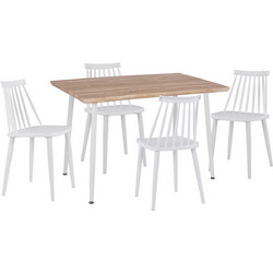 ΣΕΤ ΤΡΑΠΕΖΑΡΙΑΣ ΕΣ.ΧΩΡΟΥ 5ΤΜΧ PALOMA HM11389 ΛΕΥΚΟ-SONAMA MDF TOP