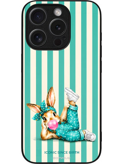 Sonique Stripe Stories Series Back Cover (iPhone 15 Pro) με Σχέδιο «Iconic Λαγουδάκι»