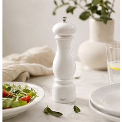 Bisetti Μύλος Αλατιού Firenze Ξύλινος Λάκα White 22cm