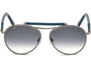 Tod's TO0203 14B Γυναικεία Γυαλιά Ηλίου Aviator Μεταλλικά Γκρι με Μαύρο Polarized Φακό