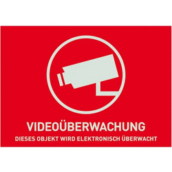 Αυτοκόλλητο Abus Warning Video Surveillance 74 X 52.5 Mm