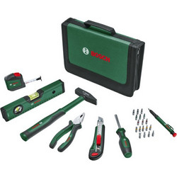 Bosch Powertools Universal Handwerkzeug-Set, 25-teilig (grun, mit Werkzeugtasche)