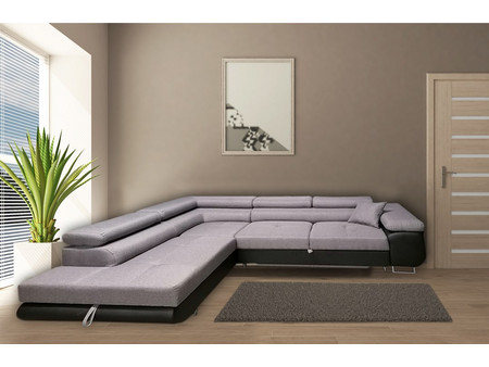 Γωνιακός Καναπές Κρεβάτι (Αριστερή Γωνία) Chic Strom Milano Γκρι-Μαύρο 202x275cm Με Αποθηκευτικό Χώρο