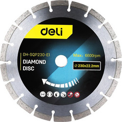 DELI δίσκος κοπής διαμαντέ DH-SQP230-E1, δομικών υλικών, 230mm, 6600rpm