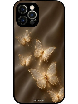 Sonique Diva Series Back Cover Χρυσές Πεταλούδες (iPhone 12 Pro)