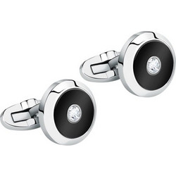 MORELLATO MOTOWN CUFFLINKS SS CRYSTAL 1.6CM