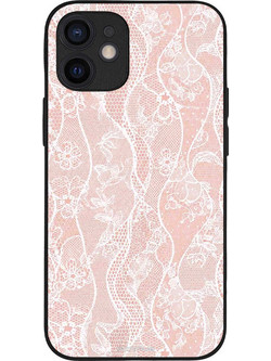 Sonique Diva Series Back Cover Ροζ Δαντέλα (iPhone 12 mini)