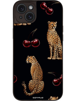 Sonique Diva Series Back Cover Cherry Cheetah (iPhone 15 Plus)