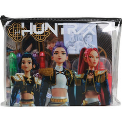 K-Pop Demon Hunters Stationery Set PVC Wallet Golden