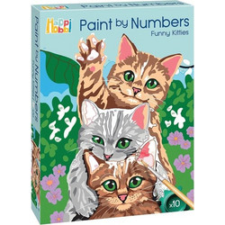 HAPPIHOBBI PAINT BY NUMBERS FUNNY KITTIES 1038-41026