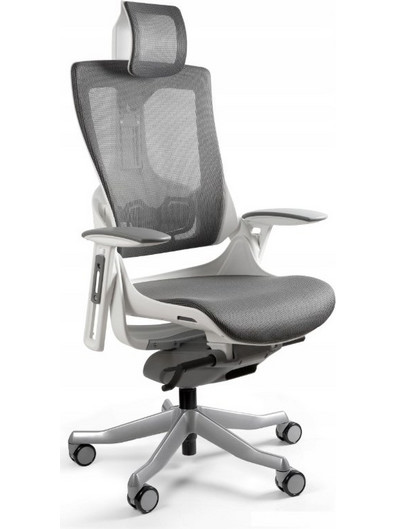 Wau 2 NW41 office chair, charcoal/white mesh W-709-W-NW41