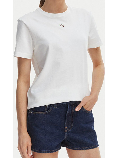 CALVIN KLEIN JEANS SS WOVEN LABEL CLASSIC FIT TEE LV047F227G-YAF White