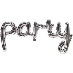 PARTY COLLECTION ΜΠΑΛΟΝΙ FOIL ΓΡΑΜΜΑΤΑ PARTY 113x48cm ΑΣΗΜΙ
