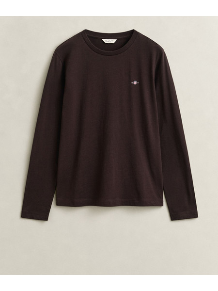 Μπλούζα Γυναικεία GANT Shield Long Sleeve T-Shirt Deep Brown