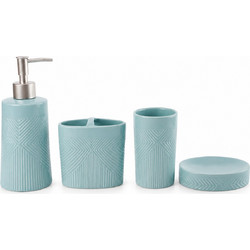 Σετ Μπάνιου 4 Τεμαχίων MRShome DC-024004 Μπλε Φ8,1x20,2cm DC-024004