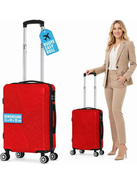 PROVITERA Βαλίτσα Χειραποσκευής Ortega 55x40x20 εκ. Κόκκινη 55 x 40 x 20 cm 02002467