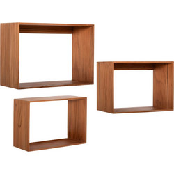 ΡΑΦΙΕΡΑ FB99830 3ΤΜΧ ΞΥΛΟ TEAK ΣΕ ΦΥΣΙΚΟ ΧΡΩΜΑ 60x20x38Υεκ