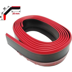 ΔΙΑΚΟΣΜΗΤΙΚΟ SPOILER ΠΡΟΦΥΛΑΚΤΗΡΑ LIP-SPLITTER 20+30+8mm 250cm ΛΑΣΤΙΧΕΝΙΟ ΚΟΚΚΙΝΟ/ΜΑΥΡΟ SIMONI RACING - 1 ΤΕΜ