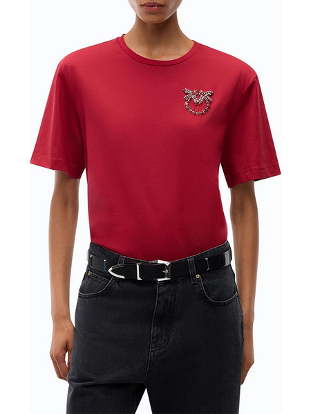 PINKO STREPITOSO T-SHIRT JERSEY RICA 105526A3JP-R59 Bordeux