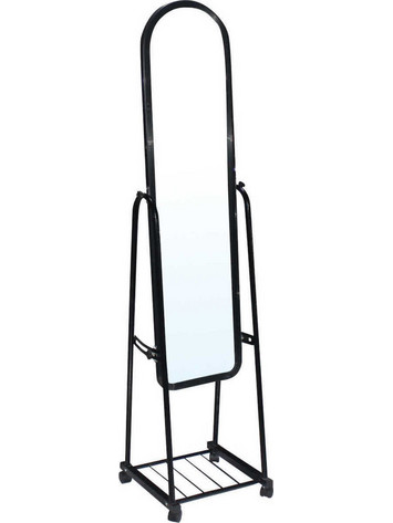 Woodwell Καθρέπτης Δαπέδου Μεταλλικός Rolland Μαύρος 43x37x160cm